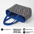 thumbnail image 5 of Pzuqiu Zebra Print Large Capacity Quilted Tote Bag for Women Trendy Casual Puffer Work Tote Bag Lightweight Soft Carryall Handbag for Travel Shopping Everyday Daily Use, 5 of 7