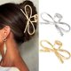 thumbnail image 1 of wonima44 CAKURE Metal Bow Claw Clips Gold Hair Clips Large Hair Claw Clip for Thick Thin Hair Bow Accessories for Women and Girls (Pack of 2), 1 of 1