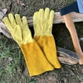 thumbnail image 4 of ZDM Thorn Proof Gardening Gloves, 100% Cowhide Comfortable Breathable for Rose Pruning, Cactus Handling and Gardening, 4 of 7