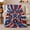 Flag Starburst, variant on Patchwork-Style Flag Stars and Stripes, Rustic Americana Style for Patriotic Fans, Vintage Star Panel Pattern and Father's Day Gift, Soft Flannel Blanket for Cabin and Living Room, Home Decor