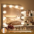 thumbnail image 6 of NEORIVER 32" Makeup Vanity Desk with Mirror and Lights, 3 Lighting Colors, 5 Storage Shelves & Large Drawer, White Vanity Set for Bedroom, Girls and Women, 6 of 9