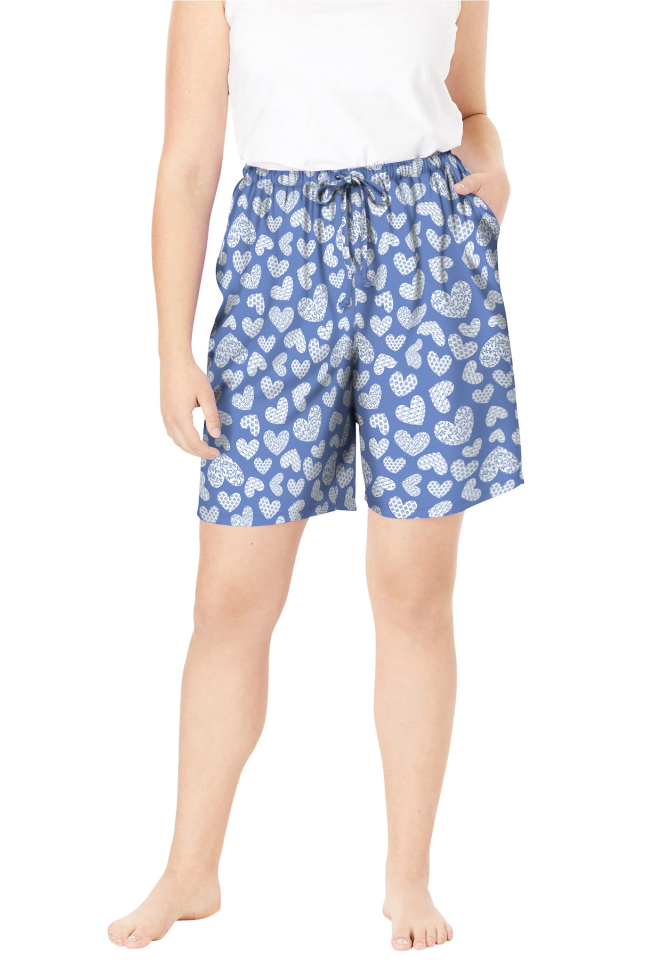 Dreams & Co. Women's Plus Size Print Pajama Shorts Pajamas