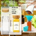 thumbnail image 2 of Frascos de vidrio para especias AISIPRIN, 24 piezas, 120 ml, con tapas de bambú, 2 of 6