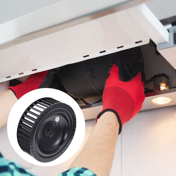 CIMAXIC Hood Range Fan Parts Black Metal Exhaust Fan Kitchen Ventilation 1Set