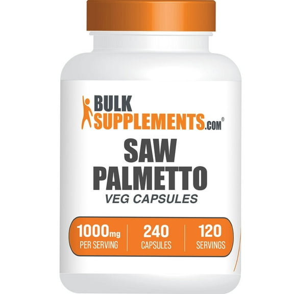 BulkSupplements Saw Palmetto Extract Capsules - Vegan, 1000mg per Serving (240 Capsules - 120 Servings)