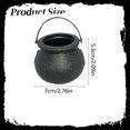 thumbnail image 2 of Halloween Candy Bowl Mini Cauldron Kettles Novelty Candy Kettles for Halloween Decorations Indoor Halloween Black Cauldrons Candy Holder, Witches Cauldron, Cauldron Pot Party Favors (1Pack,Black), 2 of 3