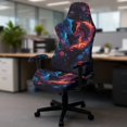 thumbnail image 5 of Whosucclay Wolf Rose Print Gaming Chair Covers Slipcovers Washable, 4 Pieces Stretchable Elastic Computer Reclining Gaming Chair Seat Cover with Armrest Cover, 5 of 8