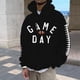 thumbnail image 1 of MHFRRA Sudadera con Capucha y Sudaderas para Hombre, Informal, con Estampado de Fútbol, Holgada, Cómoda y Cálida, para Otoño E Invierno, para Uso Diario Al Aire Libre Negro, 1 of 3