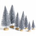 thumbnail image 1 of AYYUFE 8Pcs Mini Christmas Trees Snowy Pine Xmas Party Ornament Holiday Decoration, 1 of 6