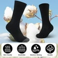 thumbnail image 5 of Mens 100% Cotton Cushioned Crew Socks, Athletic Performance Moisture Wicking Work socks, 5 of 7