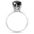 thumbnail image 2 of Pompeii 2 ct 14K White Gold Black Diamond Solitaire Engagement Ring (Black,AAA), 2 of 4