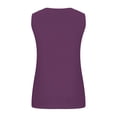 thumbnail image 5 of aidice Plus Size Womens Tank Tops 1-5XL Sleeveless Crewneck Button Basic Cotton Tanks Summer Casual, 5 of 6