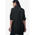 thumbnail image 4 of Jessica London Women's Plus Size Stretch Cotton Oversized Poplin Shirt, 4 of 6