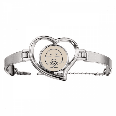 heartless refusal no fcartoon bracelet heart jewelry wire bangle