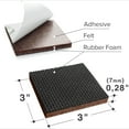thumbnail image 4 of X-Protector Non Slip Furniture Pads - 12 PCS 3" Furniture Grippers - Rubber Furniture Pads Non Slip, 4 of 7