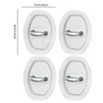 thumbnail image 4 of 4 Uds Cubierta Protectora Puerta Coche Protector Cerraduras Vehículo Silicona () Blanco, 4 of 4