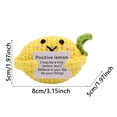 thumbnail image 3 of Handmade Crochet Plush Toy Positive Lemon Doll with Inspirational Affirmation Card Cute Knitted Cuddly Toy Stuffed Animals for Stress Relief and Desk Decor, 3 of 6