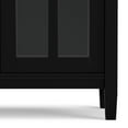 thumbnail image 4 of Warm Shaker 32 inch Wide Solid Wood Low Storage Cabinet in Black, 4 of 11