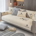 thumbnail image 2 of Chenille Sofa Cover Universal Non Slip Sofas Cushion for Living Room Combination Nordic Flowers Couch Towel Furniture Protector (A3 Light gray,90x180cm 1pc), 2 of 6