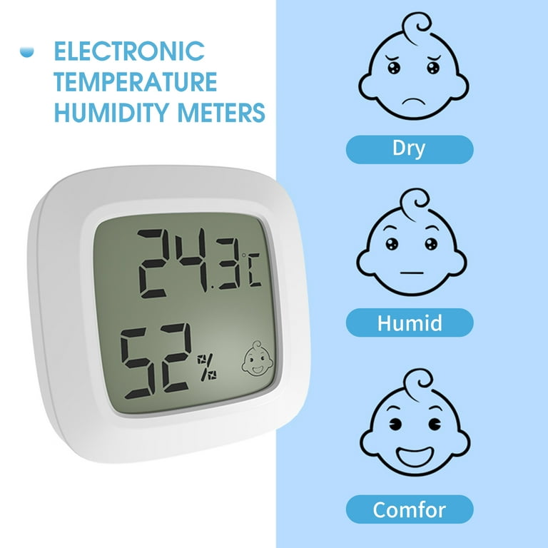 Indoor Hygrometer Thermometer Accurate Mini Humidity Monitor Desk Wall  Magnetic Easy Install Electronic Temperature Humidity Meters for Home  Greenhouse Cellar Office 