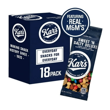 Kar’s Nuts Sweet ‘N HHA1 Salty Deluxe Trail Mix, 1.5 oz Individual Snack Packs - Bulk Pack of 18, Gluten-Free Snacks