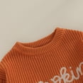 thumbnail image 4 of Okbabeha Toddler Baby Girl Boy Knit Sweater Pumpkin Long Sleeve Pullover Crewneck Sweatshirt Fall Halloween Baby Clothes, 4 of 7