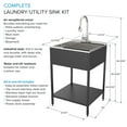 thumbnail image 6 of Transolid Trs_Ews-2422S Contemporary Laundry Washstand 24" Free Standing Single Basin, 6 of 7