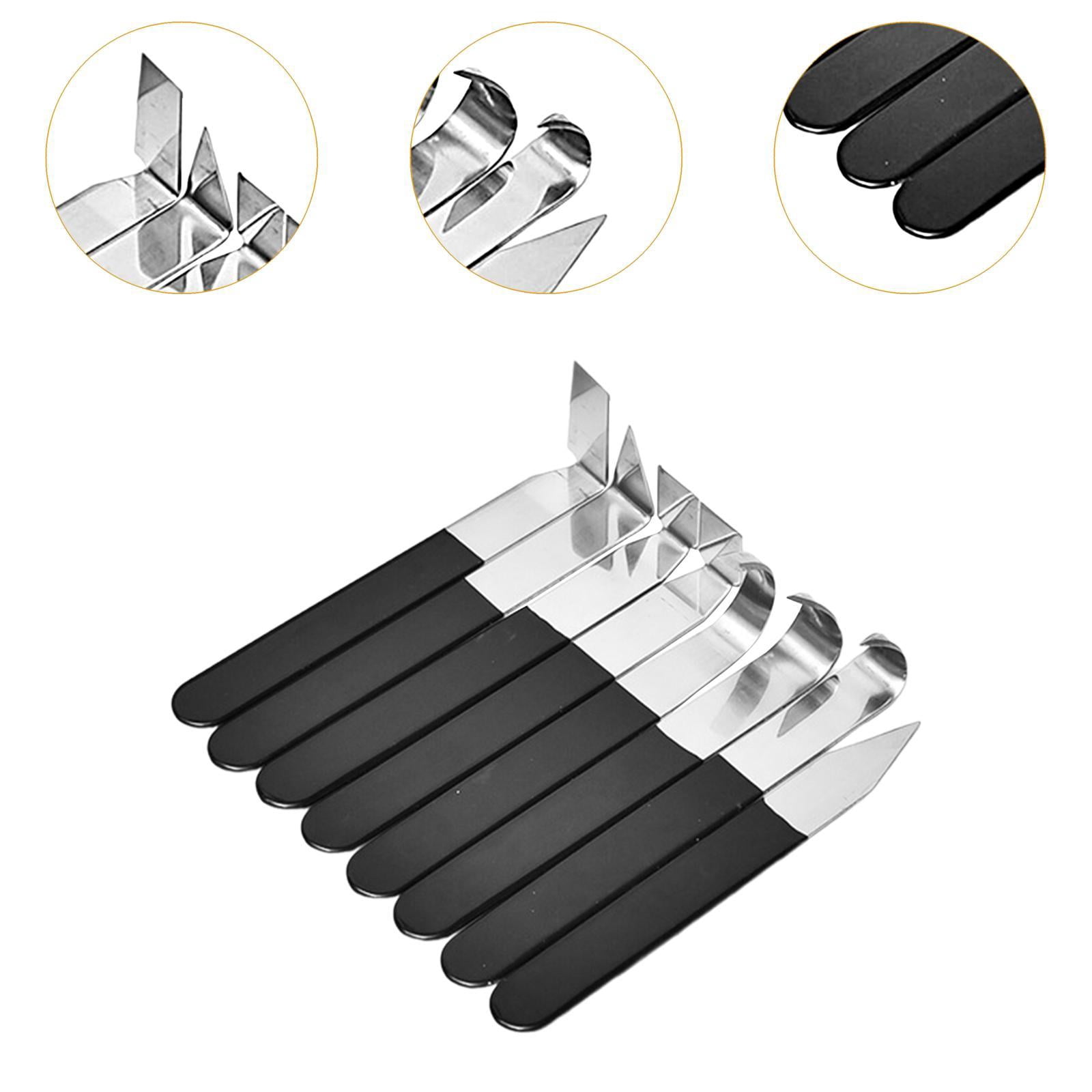 FVDPWYE 8Pcs Pottery Carving Tools Multifunctional Reusable Stainless Steel Clay Carving