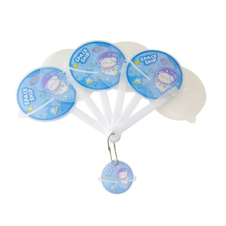 

Hand Held Six Fold Fan Cute Portable PP Folding Fan Cartoon Hand Fan Cool Fan