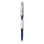 Pilot VBall Grip Liquid Ink Roller Ball Pen, Stick, Fine 0.7 mm, Blue Ink, Blue/Silver Barrel, Dozen