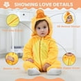 thumbnail image 5 of WIBACKER 0-3T Unisex Baby Animal Costume Winter Autumn Flannel Hooded Romper Christmas and Halloween Duck Cosplay Jumpsuit, 5 of 12