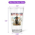 thumbnail image 5 of Happy New Year with Rottweiler Fireworks Holiday Xmas Winter 2025 16oz Pint Beer Glass Mug Rottie Dog Lover Gifts Idea Beer Glasses Cup - 00025, 5 of 5