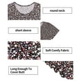 thumbnail image 5 of CASSIE LIZ Plus Size Women's Tops Boho Floral 2X Short Sleeve Blouses Black Base Fashion Swing Crew Neck Pullover Casual Shirts Loose Fit Tunics Spring Summer Tee 2XL 18W 20W, 5 of 6