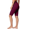 thumbnail image 5 of UDAUDU Biker Shorts for Women with Pockets High Waisted 6"/7" Booty Comfy Spandex Volleyball Short for Workout Gym Yoga Wine XL, 5 of 7