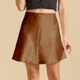 thumbnail image 6 of Delliss Women's Fashion Satin Silky Casual Mini Skirt New Style High Waist Loose Skirt, 6 of 8