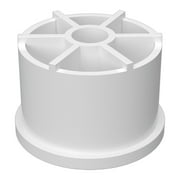 FORMUFIT F114CF7-WH-4 Caster Fitting Insert, Furniture Grade, 1-1/4" Size, White , 4-Pack