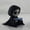 Blue, variant on Grim Reaper Reading Figurine - Handmade 3D Printed Gothic Halloween Decor, Glow in the Dark Book Collectible