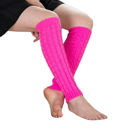 

Keep Your Toes Toasty HIMIWAY All-Season Sock Options Women Winter Warm Leg Warmers Knitted Crochet Long Socks High Knee Socks Pink One Size