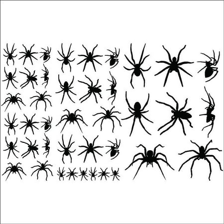 Halloween Spiders set of 40 vinyl lettering decal home decor wall art sticker