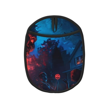 

Sikiie Spooky Halloween Night Scene Silicone Pot Holders Oven Mitts Heat Resistant Hot Pads Non Slip Pot Holder for Kitchen Baking and Cooking 9.4 x 7.5 Inches