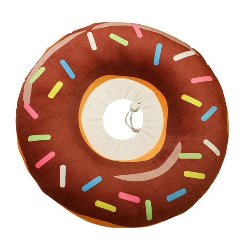 Cute Pet Donut shape Neck Cone,Adjustable ECollar for Pet Cat Dog