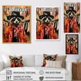 thumbnail image 4 of Designart "Fashionable Raccoon in Black" Animals Framed Wall Art - Traditional Black Raccoon Entryway Framed Wall Art Print, 4 of 6