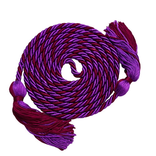 Honors Graduation Graduation Honor Cord Purple/Maroon with Blocked Tassel