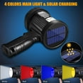 thumbnail image 6 of Rechargeable Spotlight, 1000000 LM Super Bright Spotlight Flashlight, Long Running Spot Light Searchlight, Outdoor Handheld LED Flashlight High Lumens with Solar Panels for Hunting Camping Boat, 6 of 6