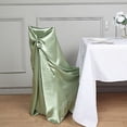 thumbnail image 5 of Balsa Circle 12 Sage Green Universal Solid Satin Chair Covers Slipcovers Wedding Decorations, 5 of 8