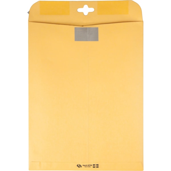 Quality Park Postage Saving ClearClasp Kraft Envelopes, 10 x 13, Brown Kraft, 100/Box -QUA43768