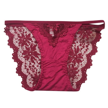 

Womens Essentials Stretch Y Lace Trim 8 Colors Comfy Thongs