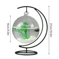 thumbnail image 3 of 4 Size Desktop Glass Hanging Fish Tank Grass Mini Fish Funny Tank Cleaner Fish Iron Cylinder Holder Aquarium Accessories, 3 of 3