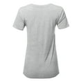 thumbnail image 3 of A2Y Women's Basic Solid Premium Rayon Short Sleeve V-neck T Shirt Tee Tops Heather Grey 3XL, 3 of 6