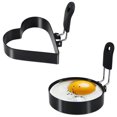 thumbnail image 1 of Molde Frito 2 Piezas Acero Inoxidable Anillo Panqueque Antiadherente para Casera, 1 of 9